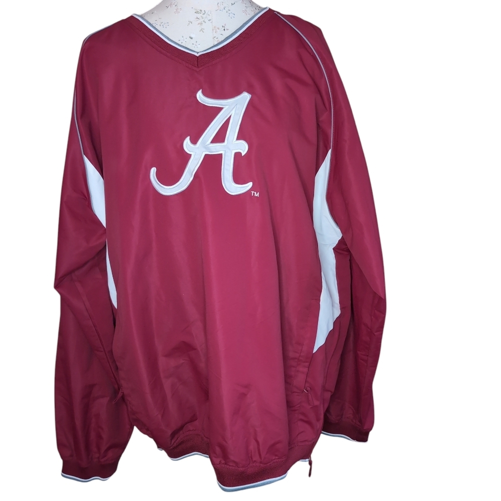 Vintage Alabama Pullover Windbreaker Crimson Tide V-neck Mesh Men’s Size XL